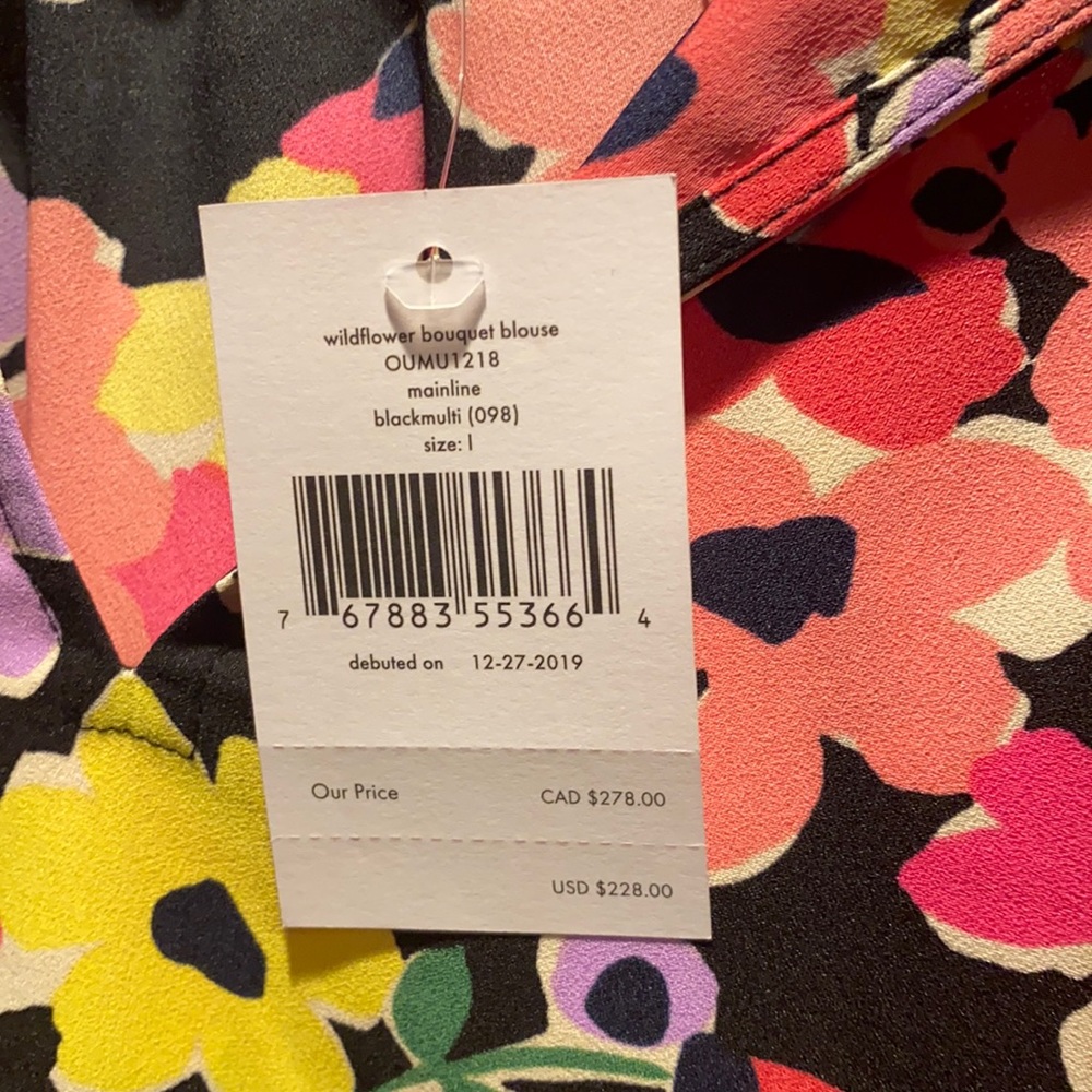 Kate Spade Wildflower bouquet blouse